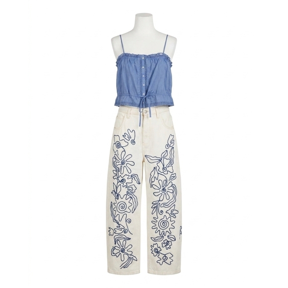 FREE PEOPLE Tops - NEW FREE PEOPLE wistful daydream pull on tube top in faded denim